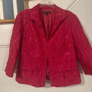 Lafayette 148 Pink Embossed Blazer Sz 12